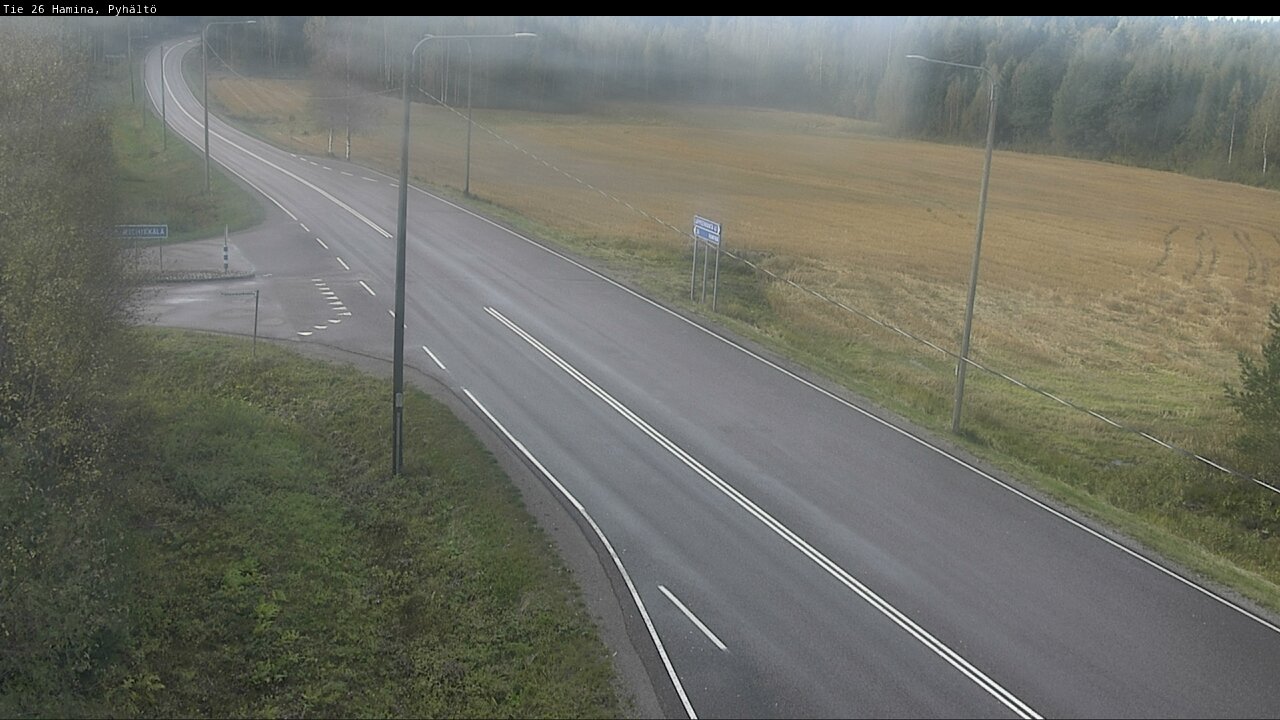 Weather Camera Image Road 26 Hamina, Pyhältö, Hamina, Kymenlaakso