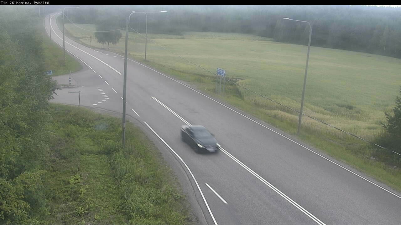 Weather Camera Image Väg 26 Pyhältö, Hamina, Kymenlaakso