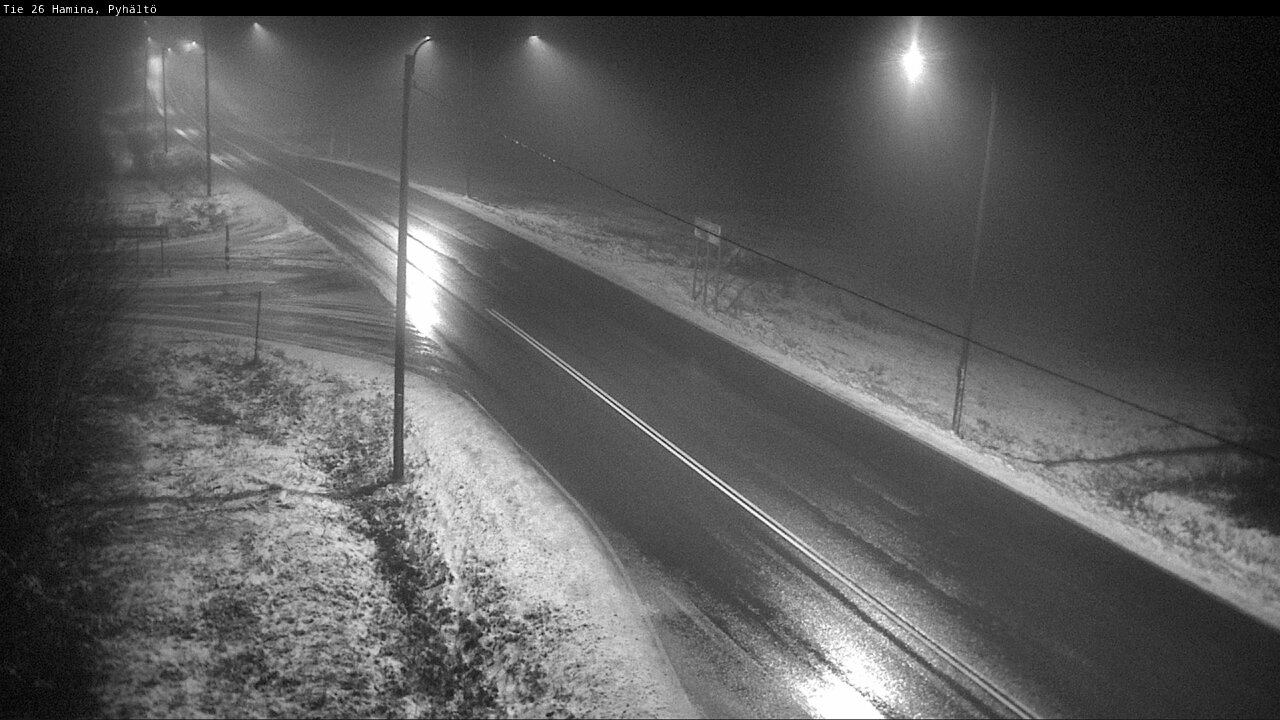 Weather Camera Image Väg 26 Pyhältö, Hamina, Kymenlaakso