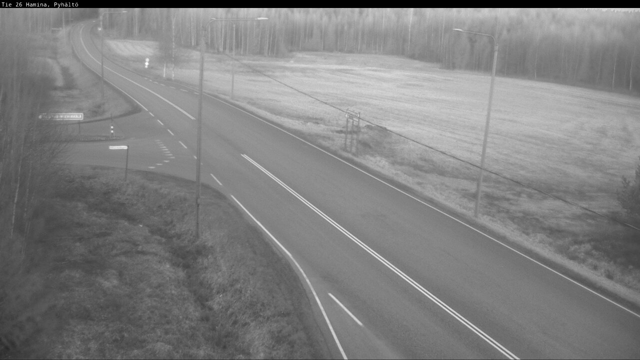 Weather Camera Image Väg 26 Pyhältö, Hamina, Kymenlaakso
