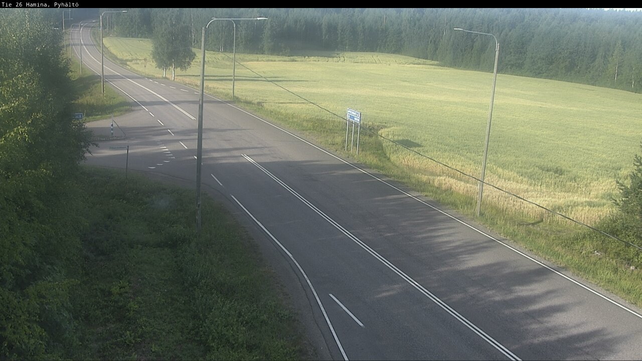 Weather Camera Image Väg 26 Pyhältö, Hamina, Kymenlaakso