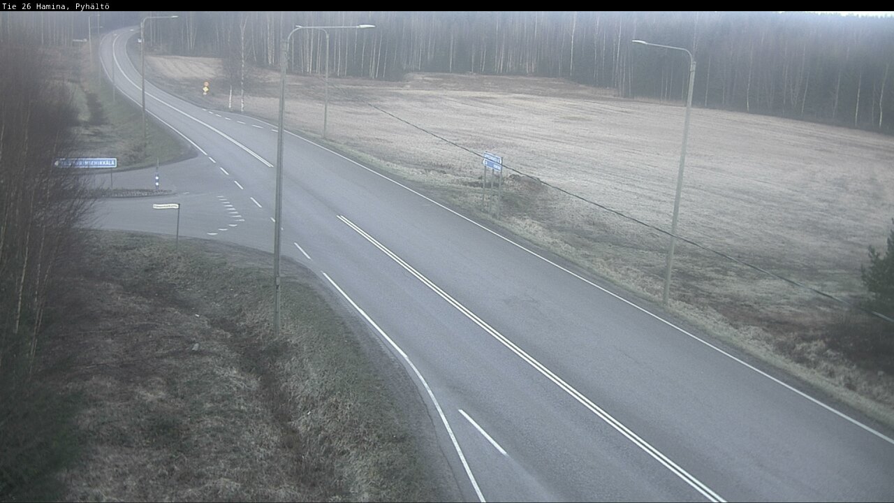 Weather Camera Image Väg 26 Pyhältö, Hamina, Kymenlaakso