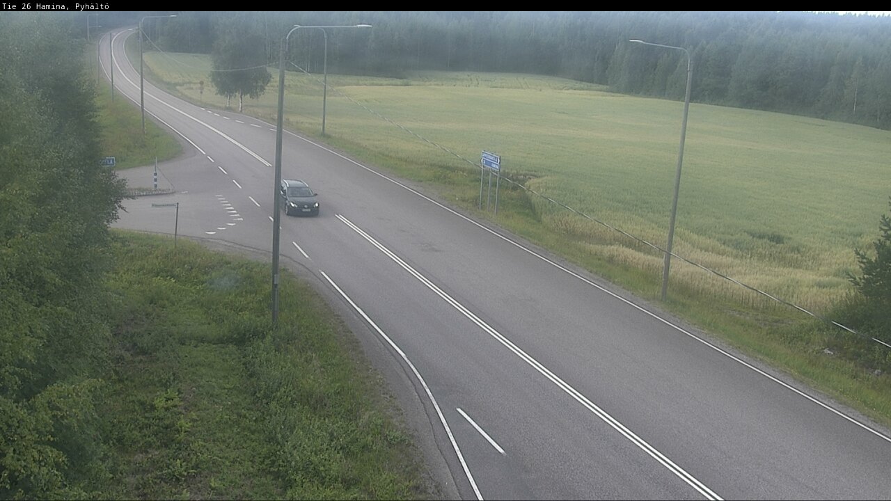 Weather Camera Image Väg 26 Pyhältö, Hamina, Kymenlaakso
