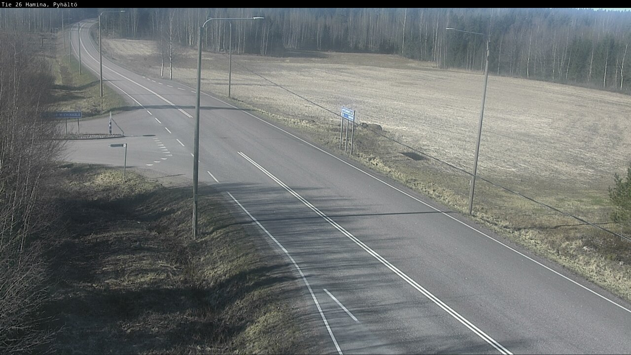 Weather Camera Image Road 26 Hamina, Pyhältö, Hamina, Kymenlaakso