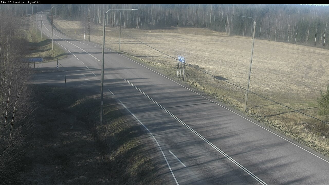 Weather Camera Image Road 26 Hamina, Pyhältö, Hamina, Kymenlaakso