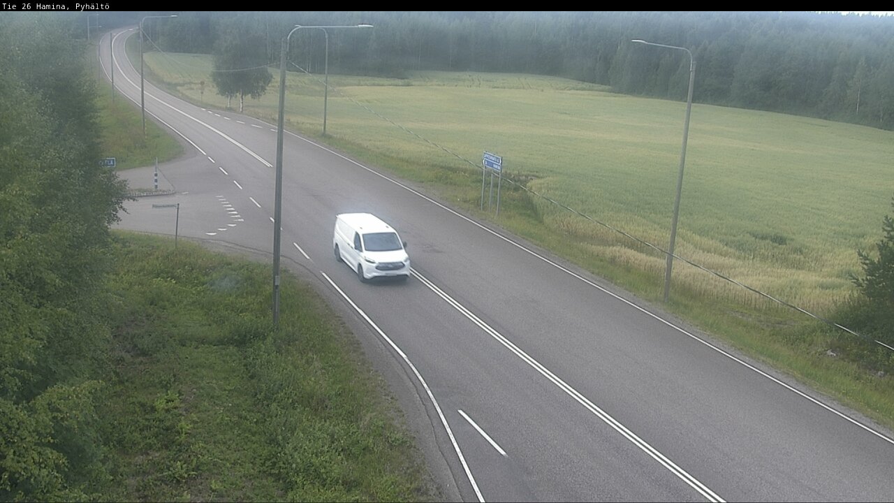 Weather Camera Image Väg 26 Pyhältö, Hamina, Kymenlaakso