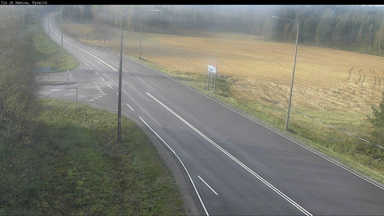 Weather Camera Image Road 26 Hamina, Pyhältö, Hamina, Kymenlaakso