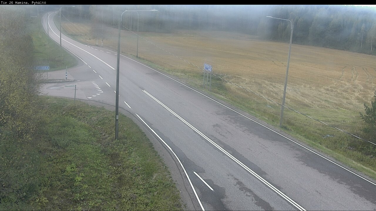 Weather Camera Image Road 26 Hamina, Pyhältö, Hamina, Kymenlaakso