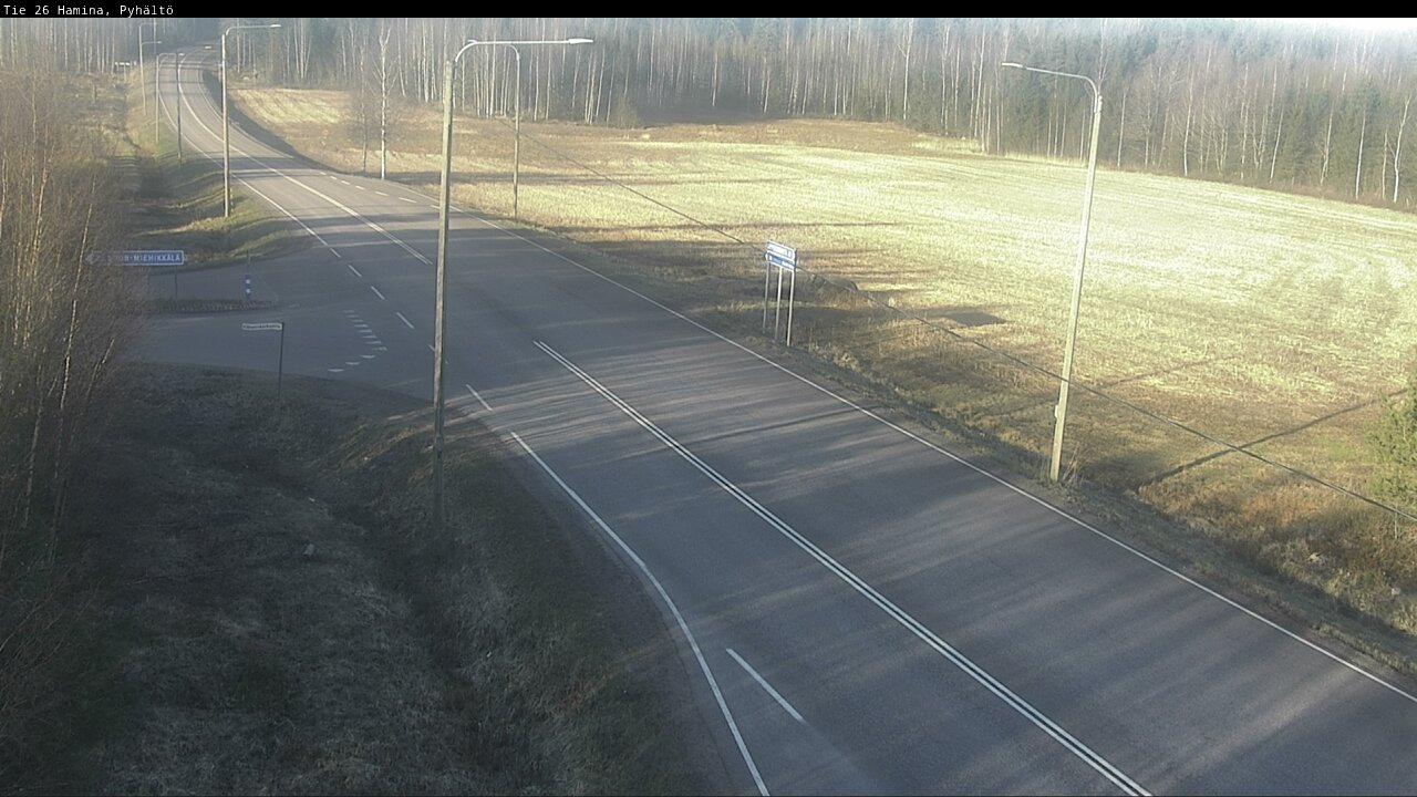 Weather Camera Image Road 26 Hamina, Pyhältö, Hamina, Kymenlaakso