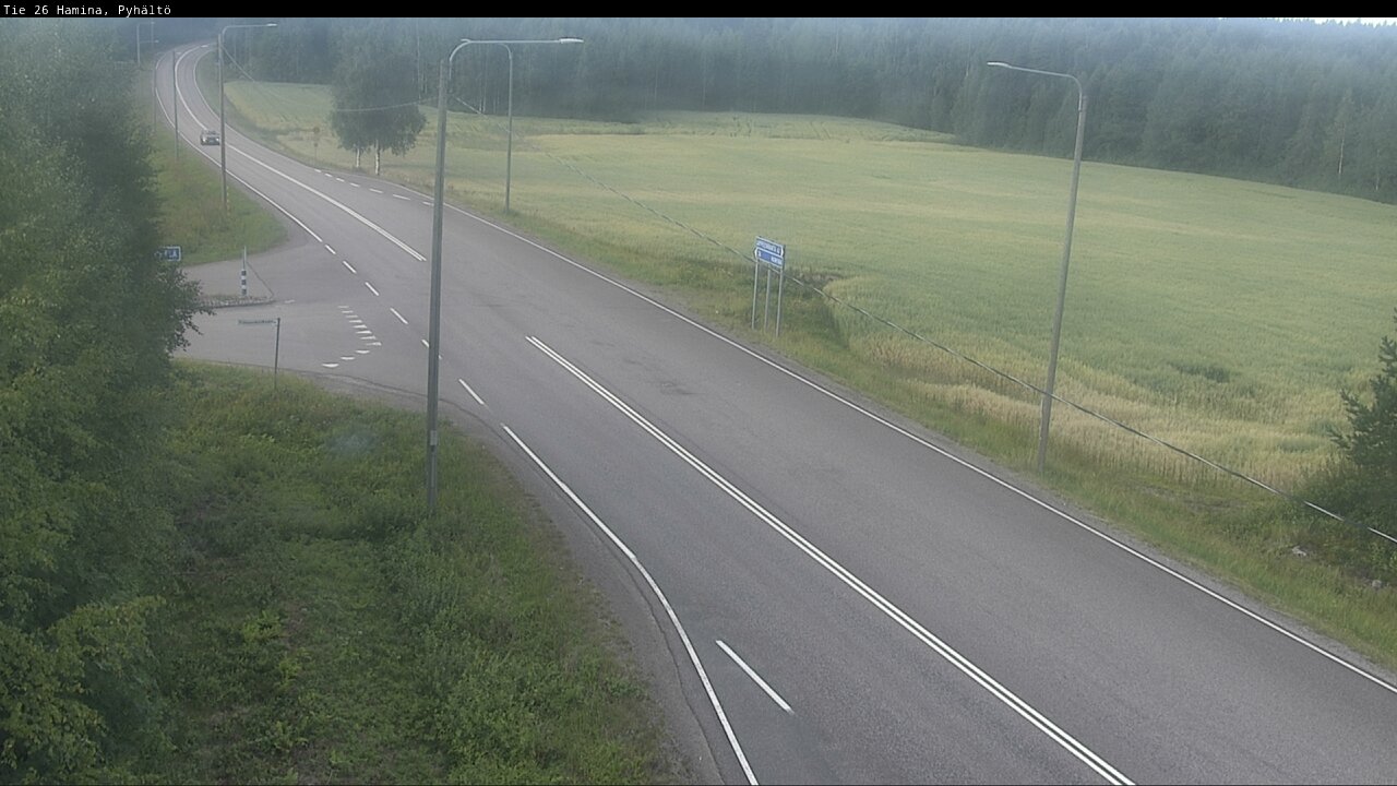 Weather Camera Image Väg 26 Pyhältö, Hamina, Kymenlaakso