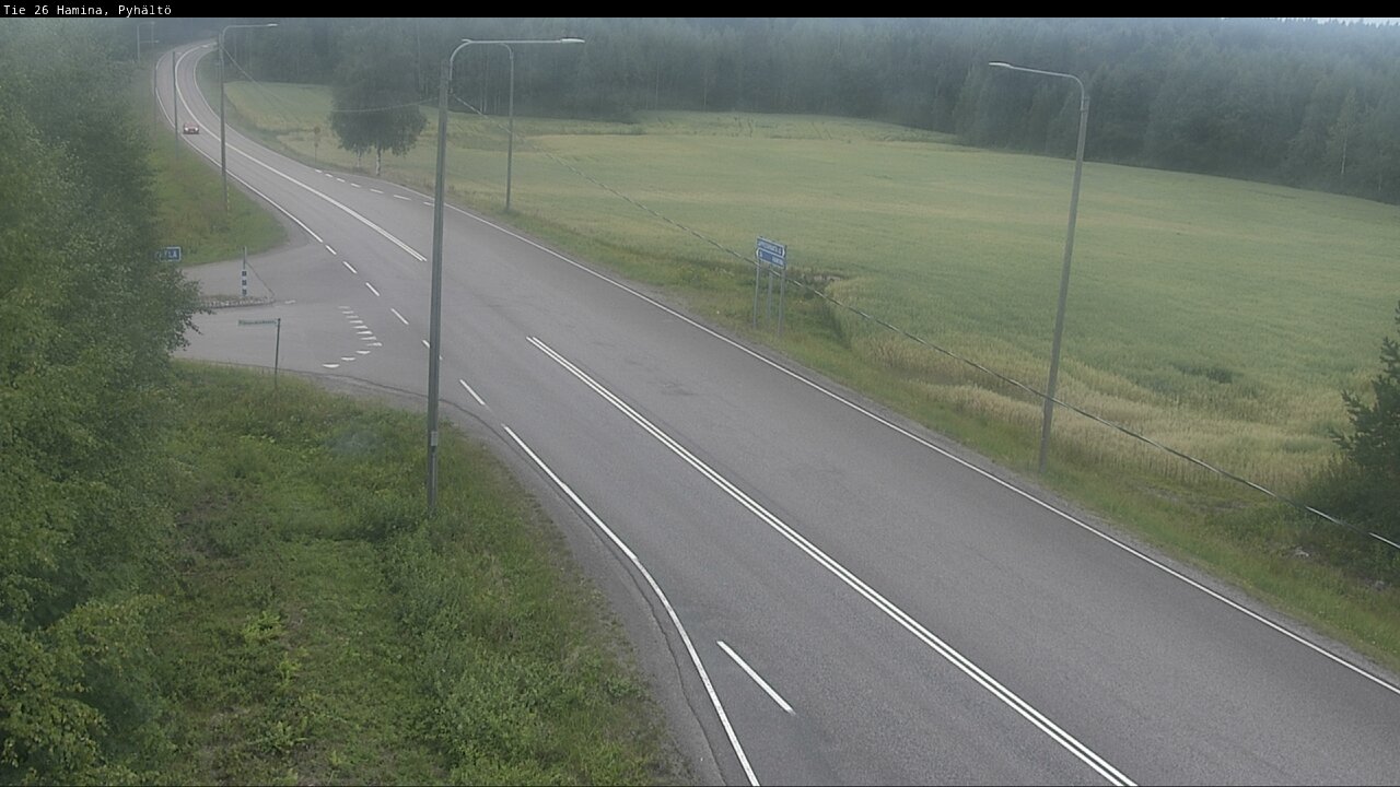Weather Camera Image Väg 26 Pyhältö, Hamina, Kymenlaakso