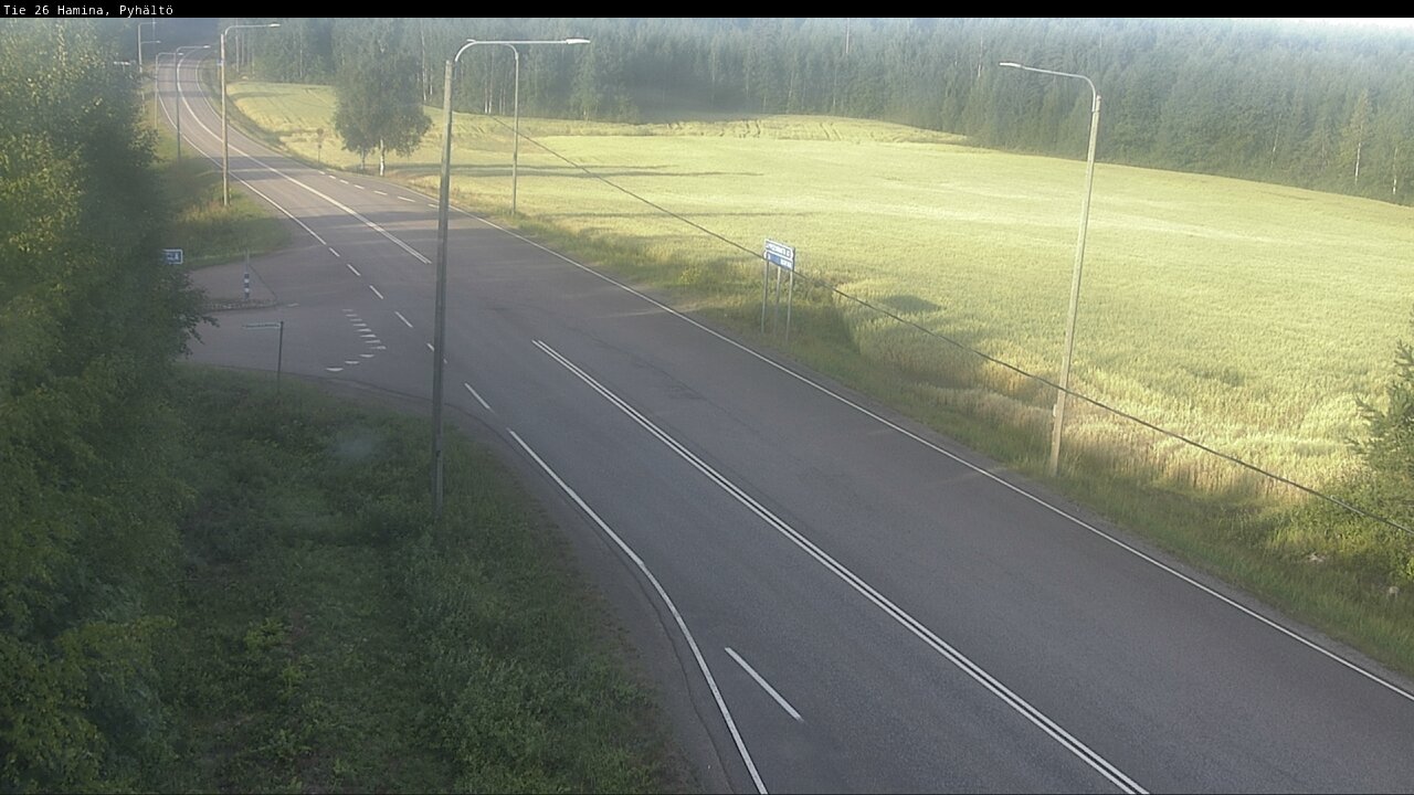 Weather Camera Image Väg 26 Pyhältö, Hamina, Kymenlaakso