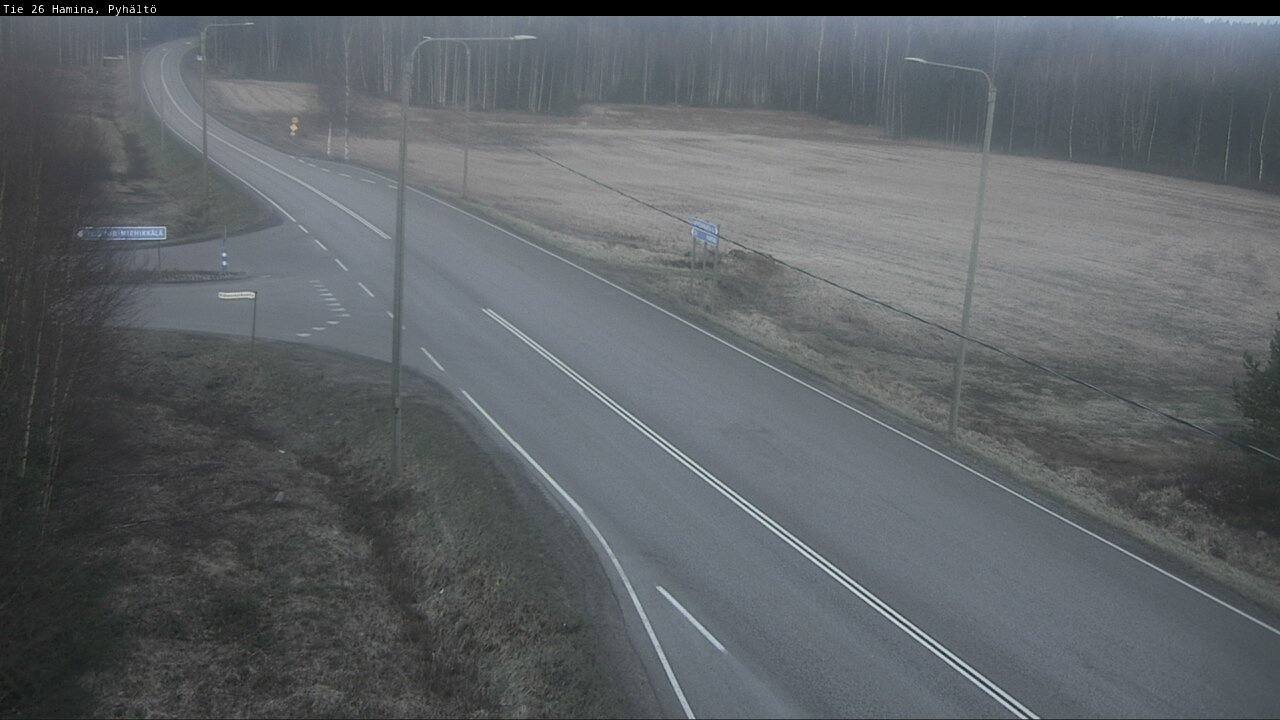 Weather Camera Image Väg 26 Pyhältö, Hamina, Kymenlaakso