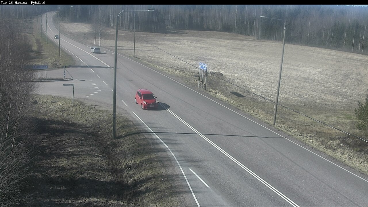 Kelikamerat Kuva Tie 26 Hamina, Pyhältö, Hamina, Kymenlaakso