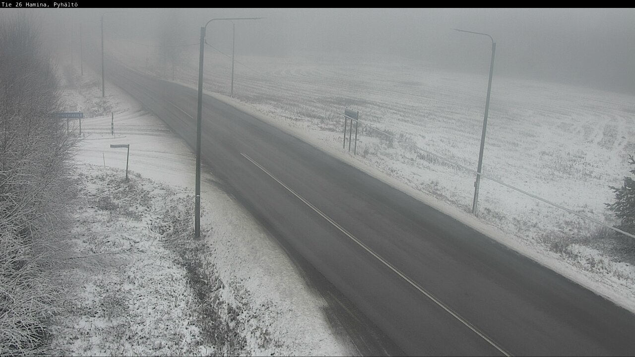 Weather Camera Image Väg 26 Pyhältö, Hamina, Kymenlaakso