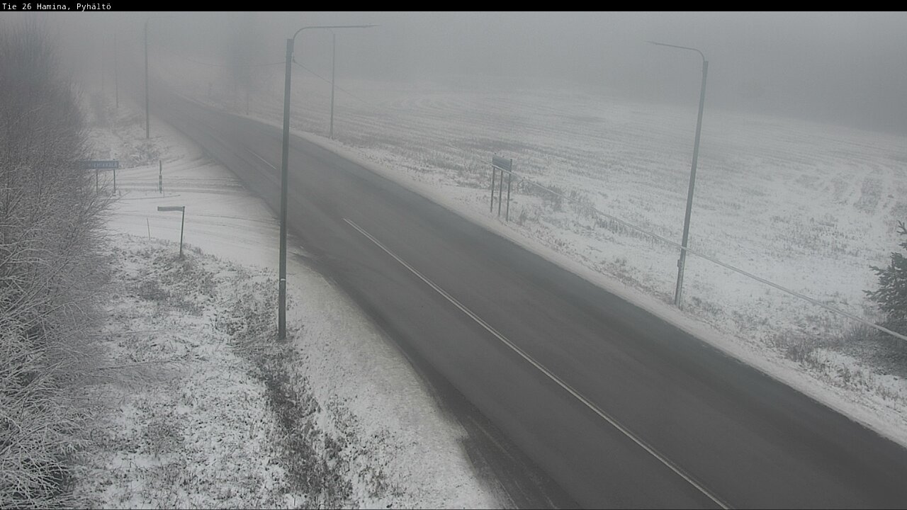 Weather Camera Image Väg 26 Pyhältö, Hamina, Kymenlaakso