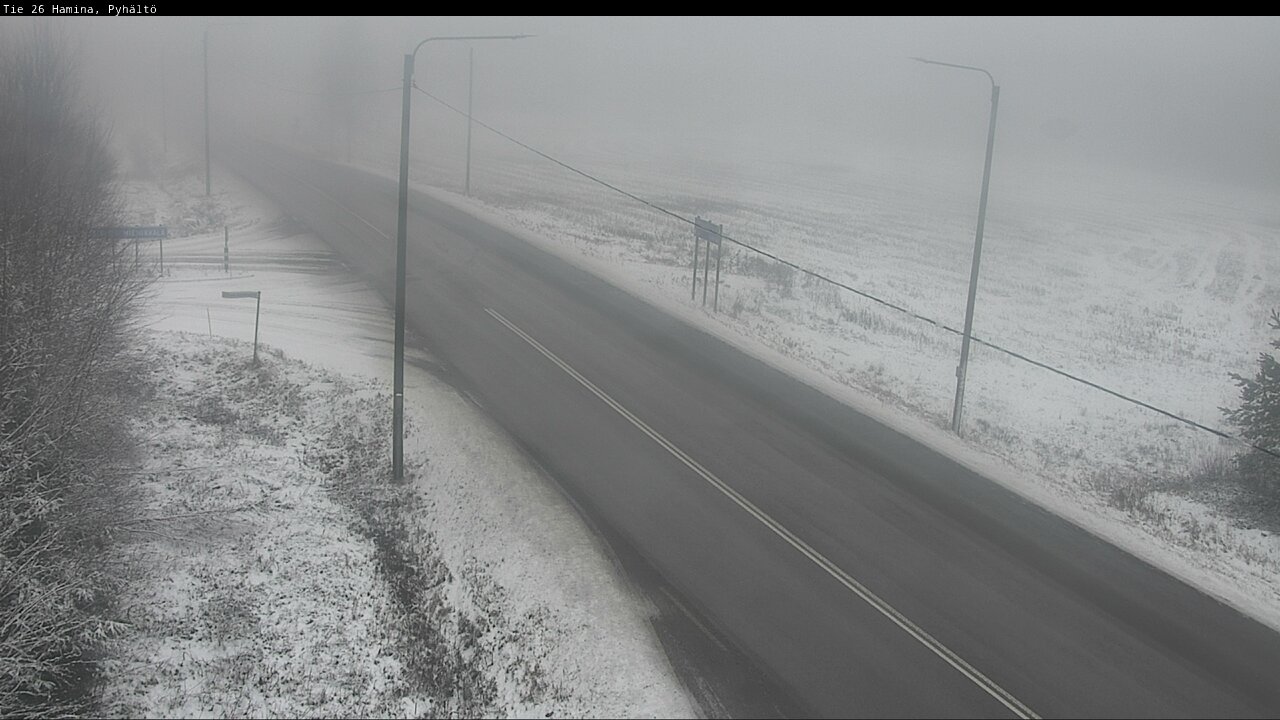 Weather Camera Image Väg 26 Pyhältö, Hamina, Kymenlaakso