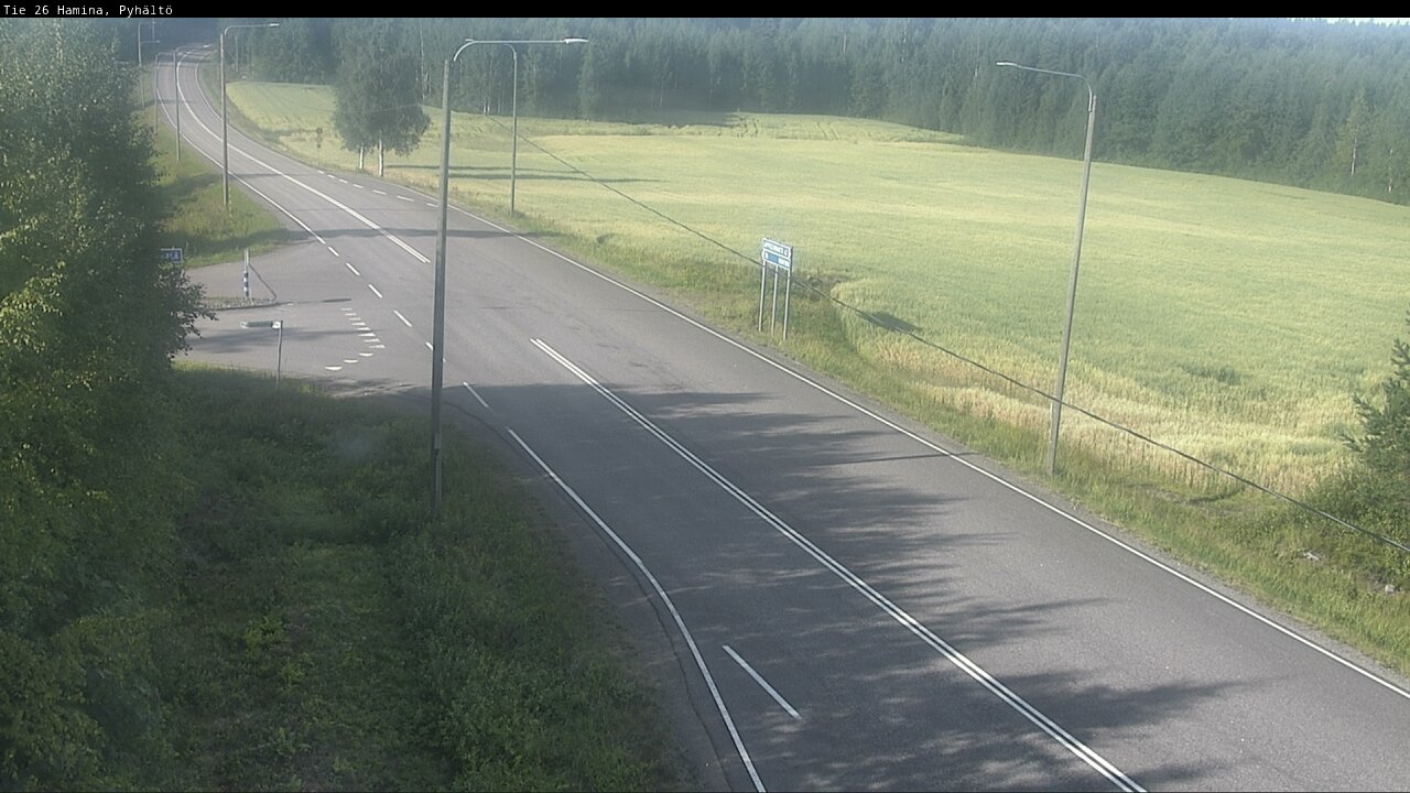 Weather Camera Image Väg 26 Pyhältö, Hamina, Kymenlaakso