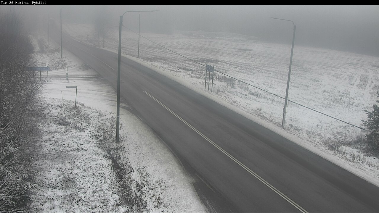 Weather Camera Image Väg 26 Pyhältö, Hamina, Kymenlaakso