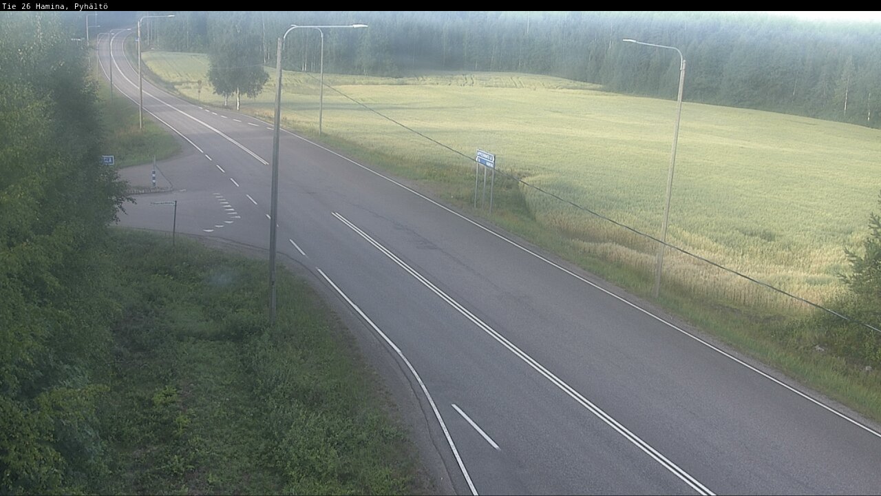 Weather Camera Image Väg 26 Pyhältö, Hamina, Kymenlaakso