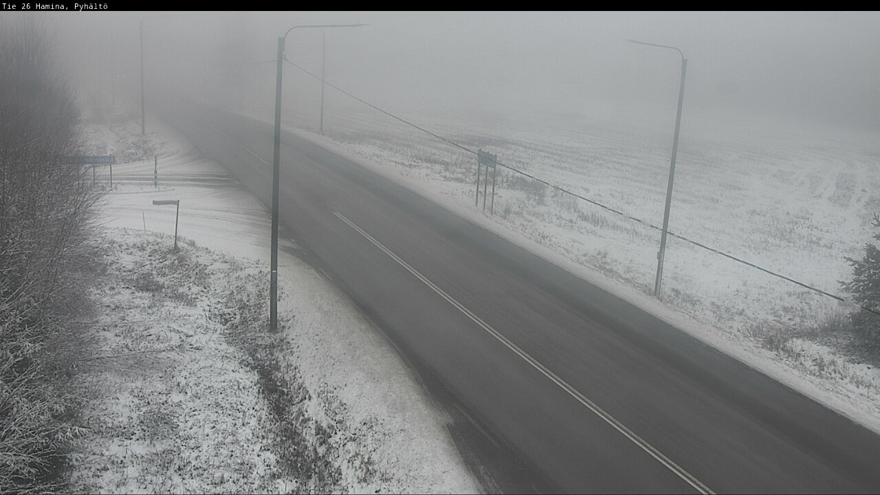 Weather Camera Image Väg 26 Pyhältö, Hamina, Kymenlaakso