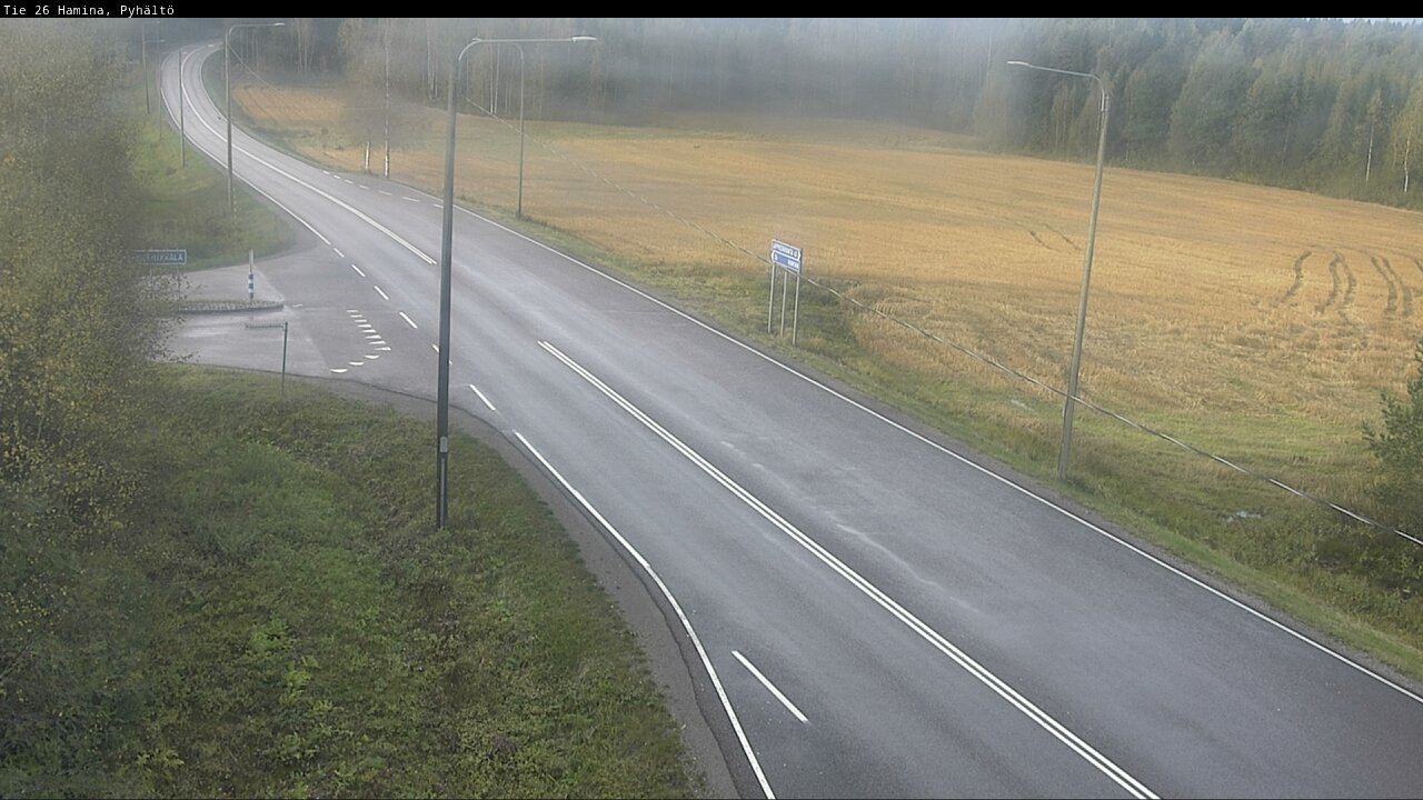 Weather Camera Image Road 26 Hamina, Pyhältö, Hamina, Kymenlaakso