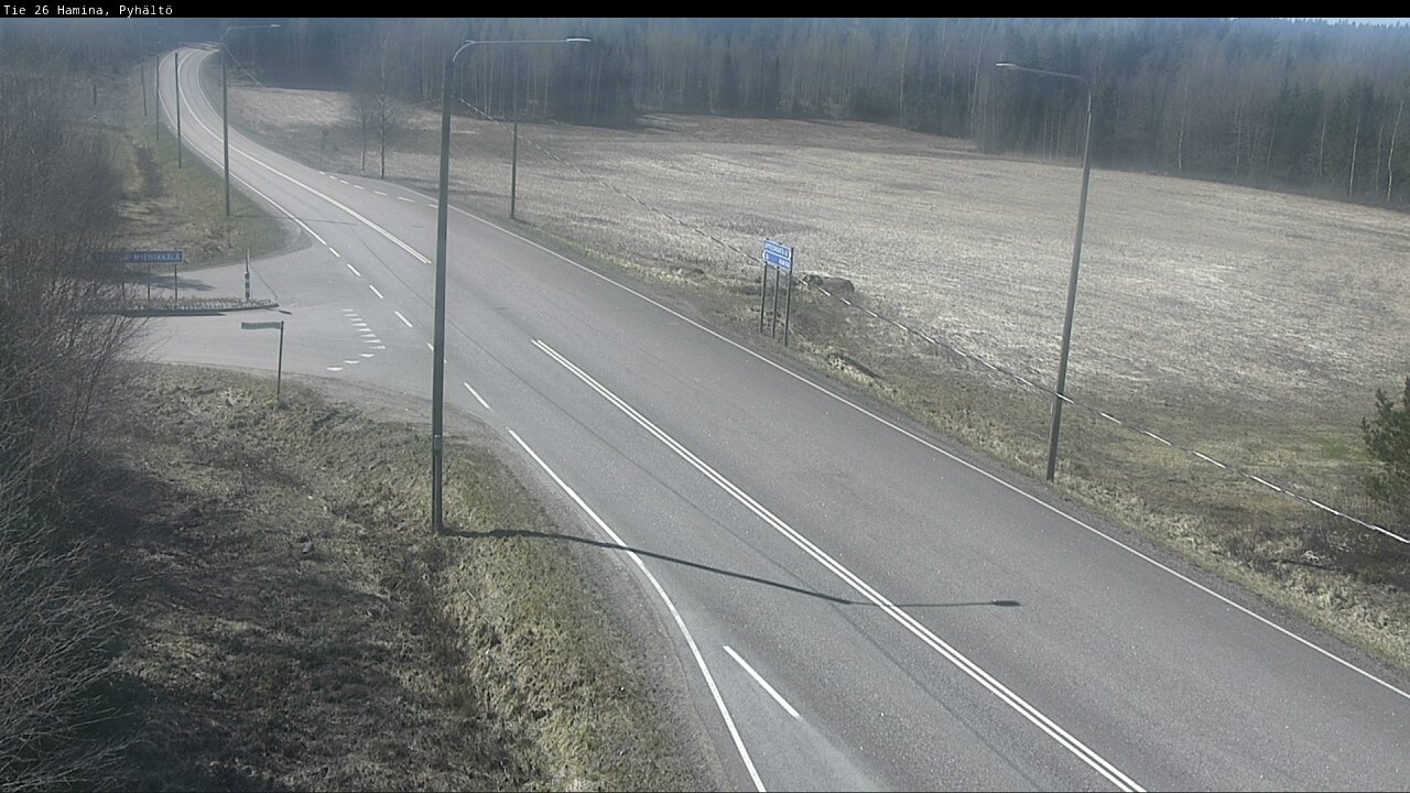 Weather Camera Image Road 26 Hamina, Pyhältö, Hamina, Kymenlaakso