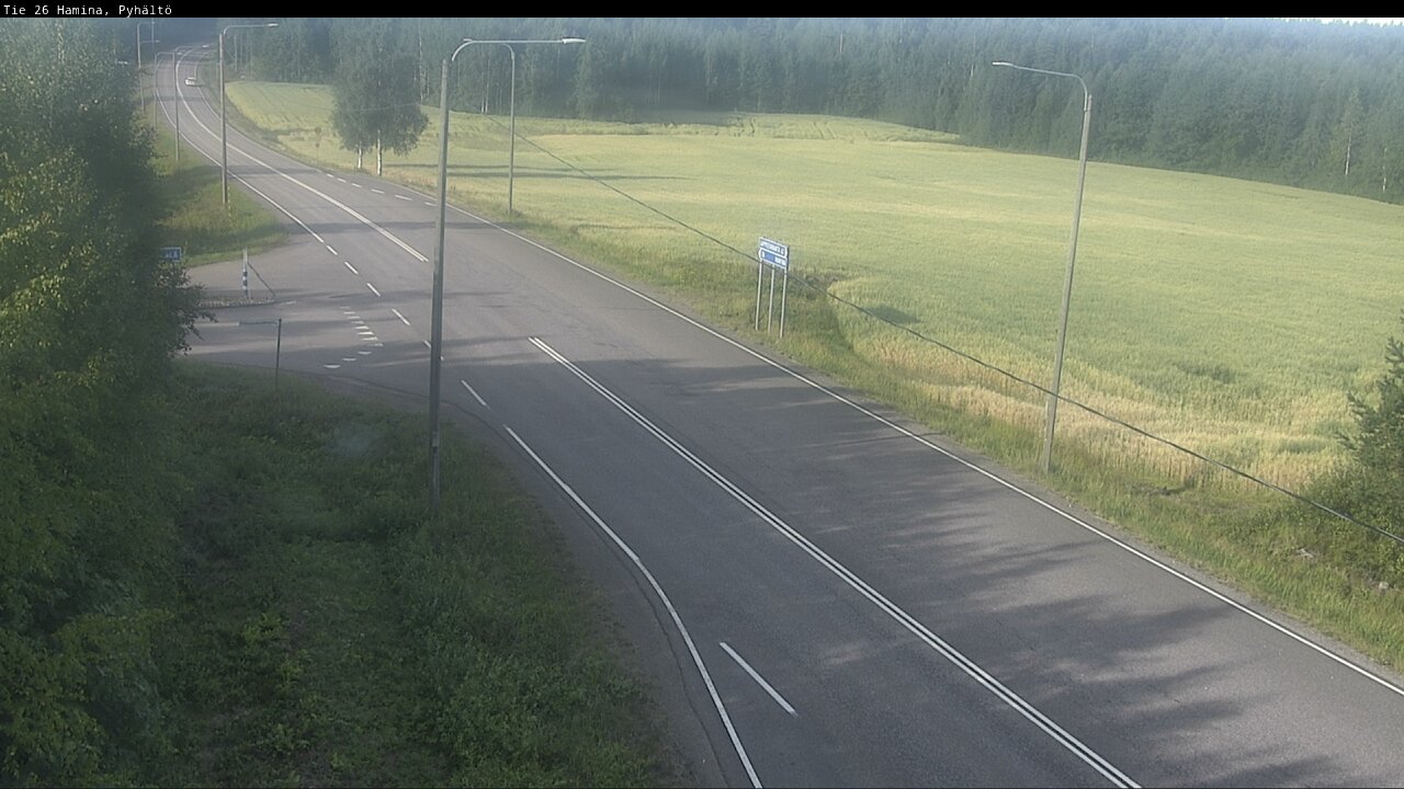 Weather Camera Image Väg 26 Pyhältö, Hamina, Kymenlaakso