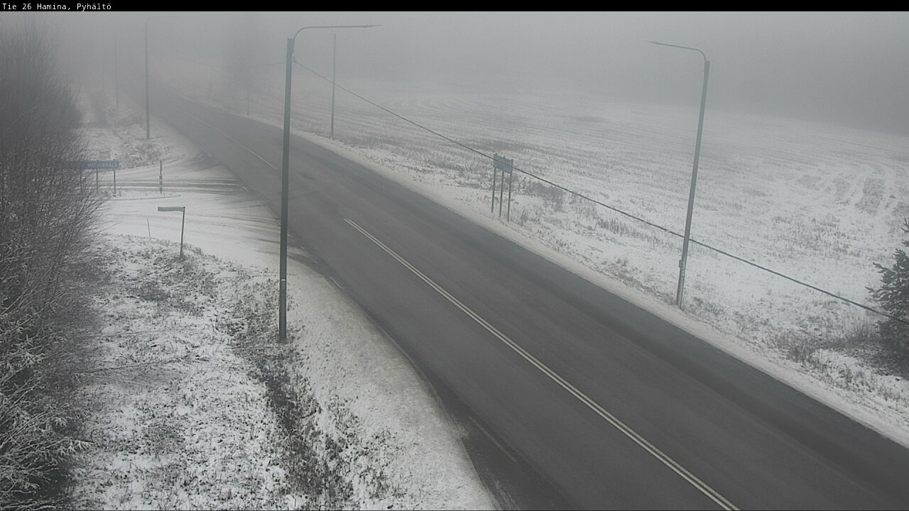 Weather Camera Image Väg 26 Pyhältö, Hamina, Kymenlaakso