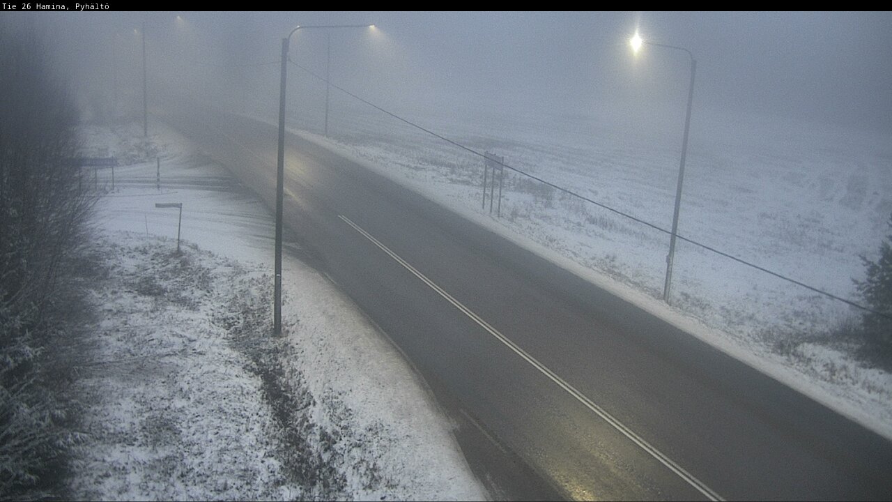 Weather Camera Image Väg 26 Pyhältö, Hamina, Kymenlaakso