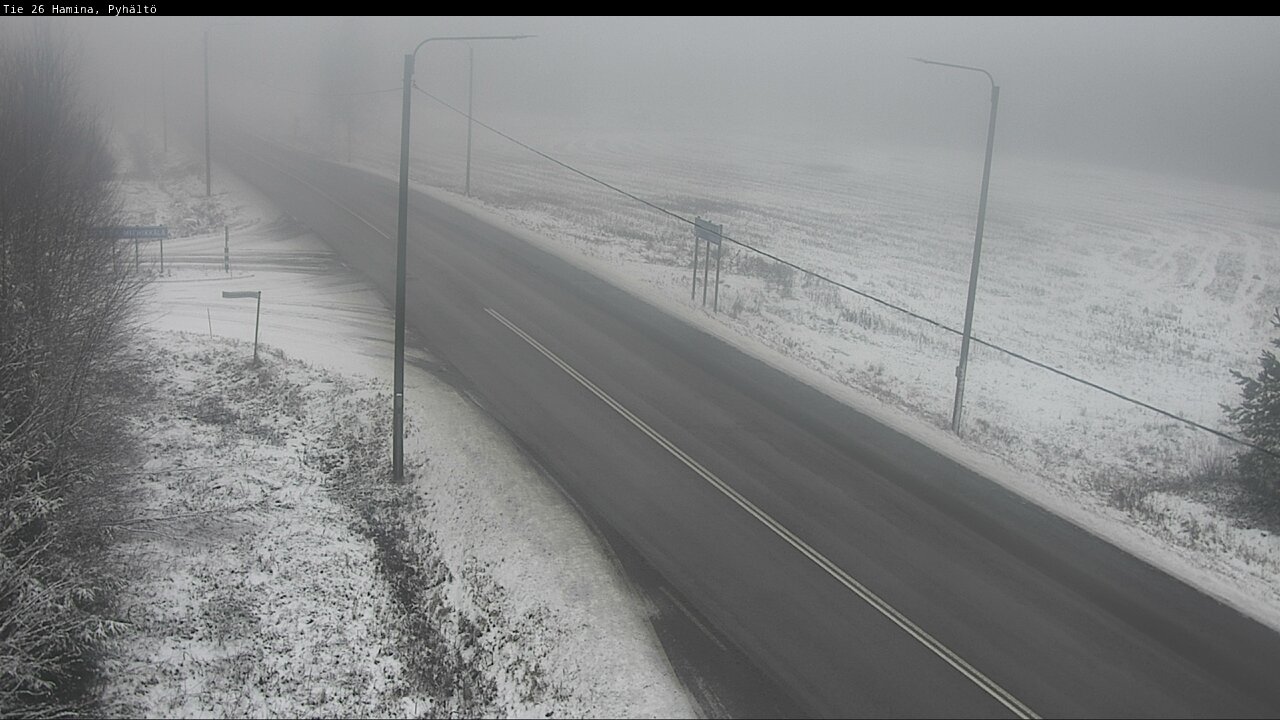 Weather Camera Image Väg 26 Pyhältö, Hamina, Kymenlaakso