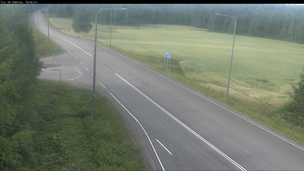 Weather Camera Image Väg 26 Pyhältö, Hamina, Kymenlaakso