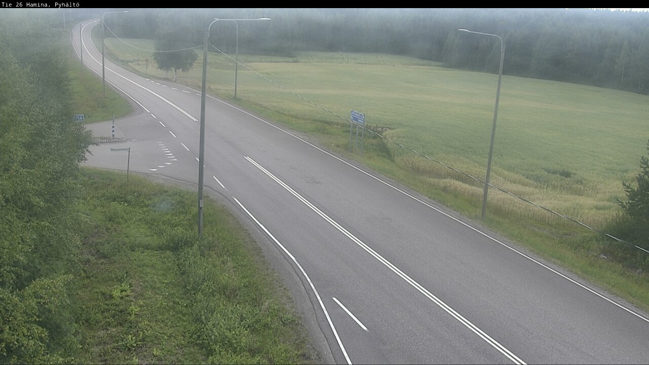 Weather Camera Image Väg 26 Pyhältö, Hamina, Kymenlaakso
