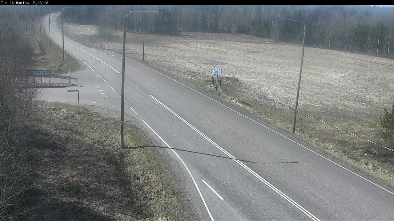 Weather Camera Image Road 26 Hamina, Pyhältö, Hamina, Kymenlaakso
