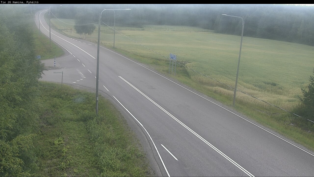 Weather Camera Image Väg 26 Pyhältö, Hamina, Kymenlaakso