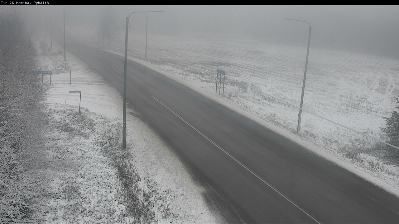 Weather Camera Image Väg 26 Pyhältö, Hamina, Kymenlaakso