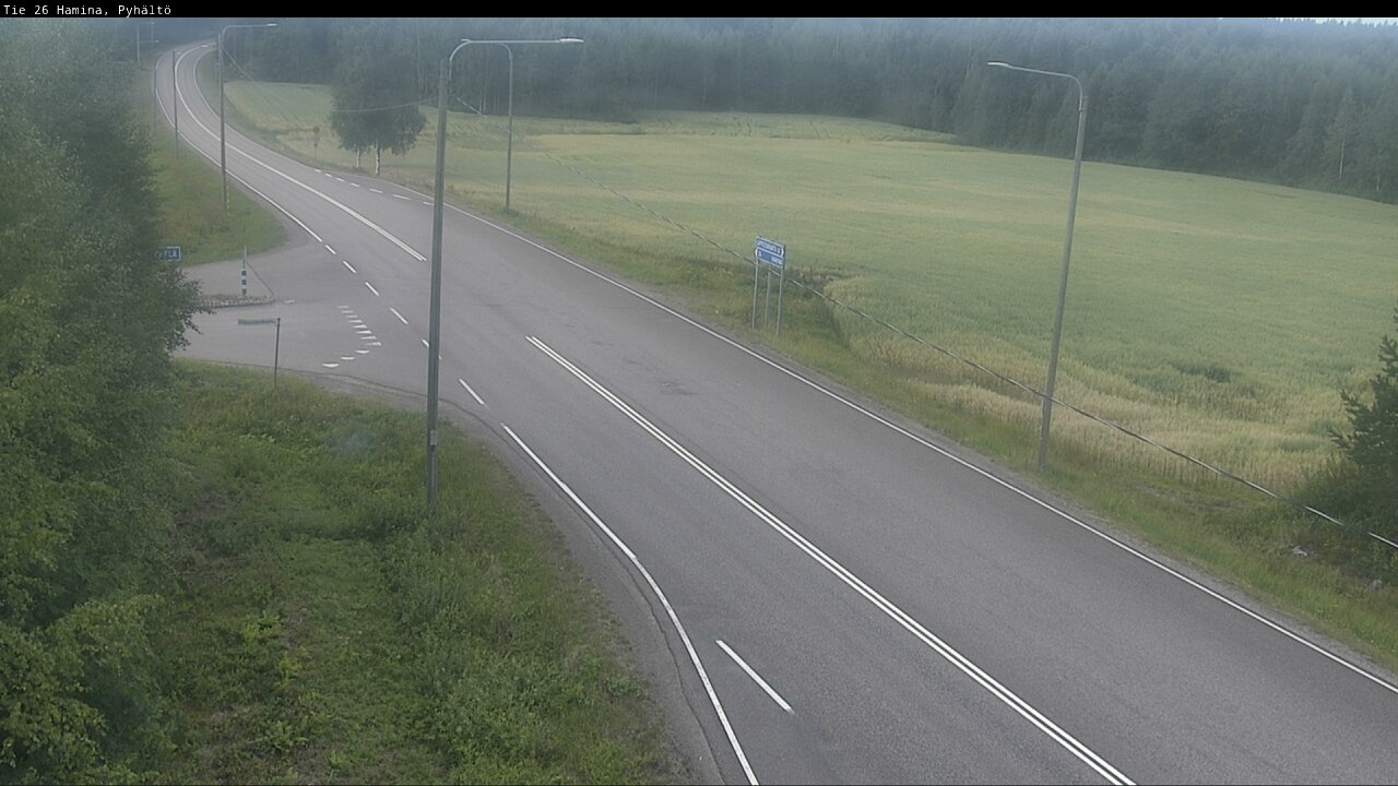 Weather Camera Image Väg 26 Pyhältö, Hamina, Kymenlaakso
