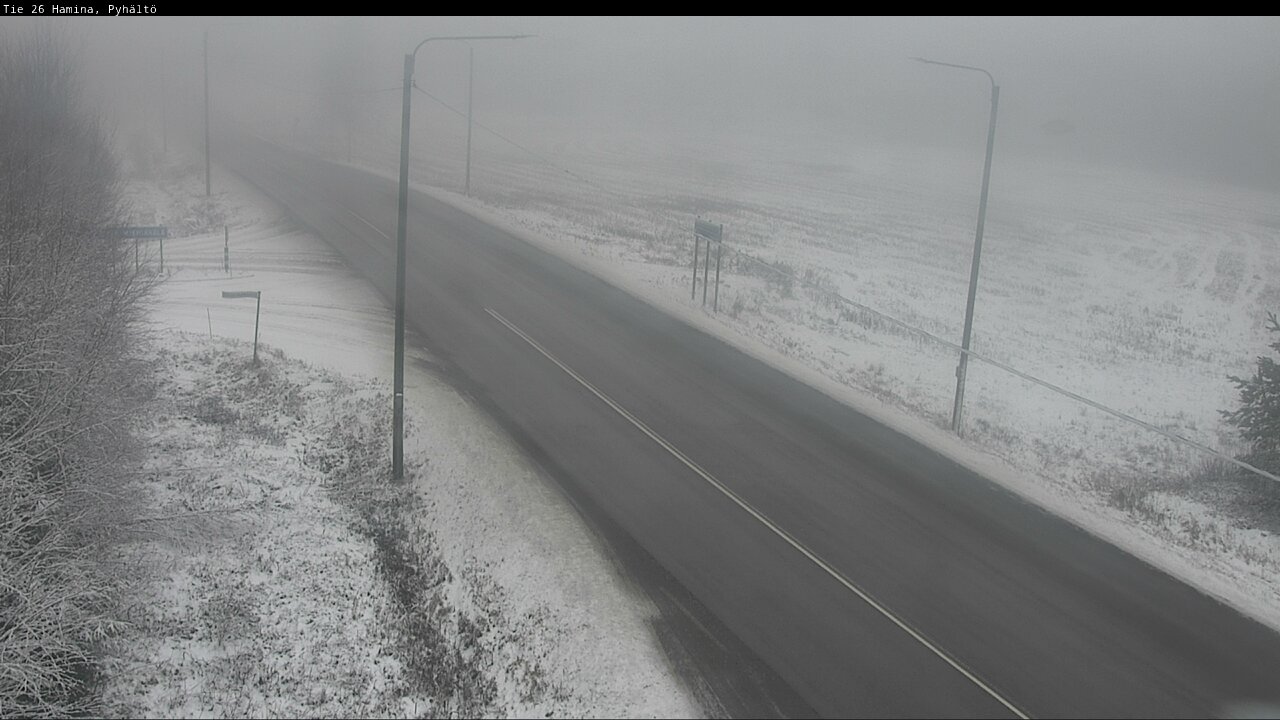 Weather Camera Image Väg 26 Pyhältö, Hamina, Kymenlaakso