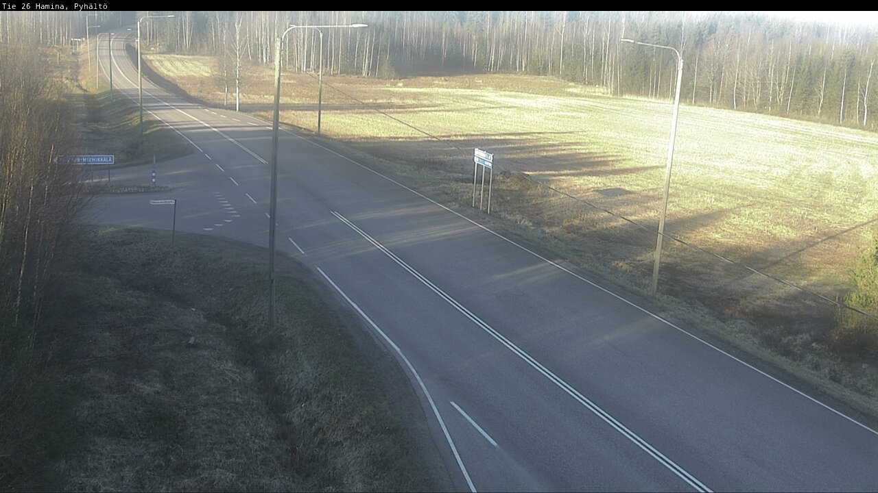 Weather Camera Image Road 26 Hamina, Pyhältö, Hamina, Kymenlaakso