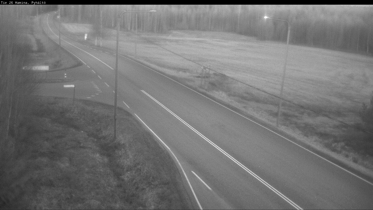 Weather Camera Image Väg 26 Pyhältö, Hamina, Kymenlaakso