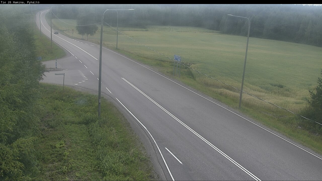 Weather Camera Image Väg 26 Pyhältö, Hamina, Kymenlaakso
