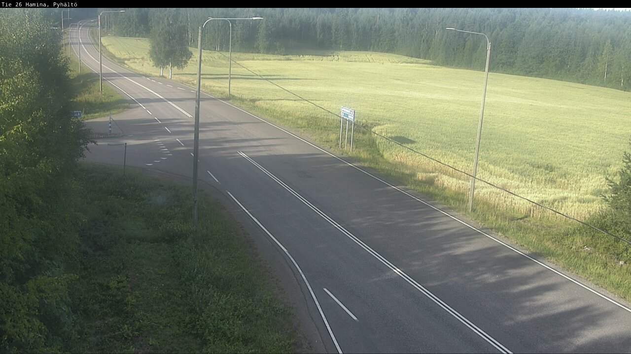 Weather Camera Image Väg 26 Pyhältö, Hamina, Kymenlaakso