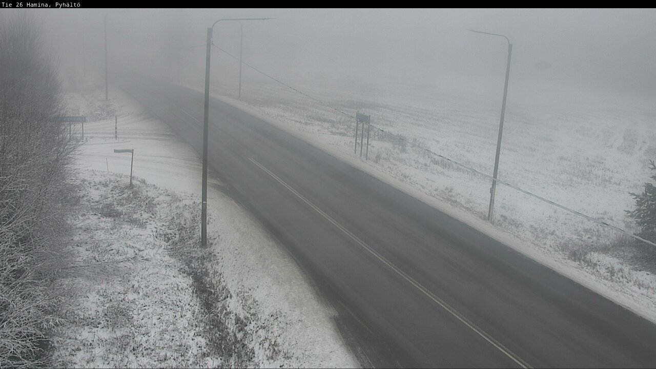 Weather Camera Image Väg 26 Pyhältö, Hamina, Kymenlaakso