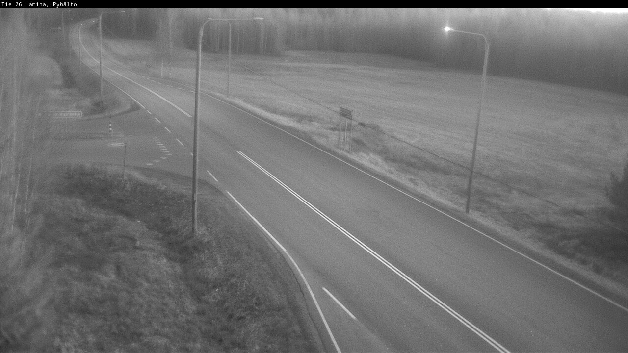 Weather Camera Image Väg 26 Pyhältö, Hamina, Kymenlaakso