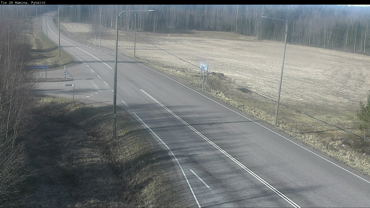 Kelikamerat Kuva Tie 26 Hamina, Pyhältö, Hamina, Kymenlaakso