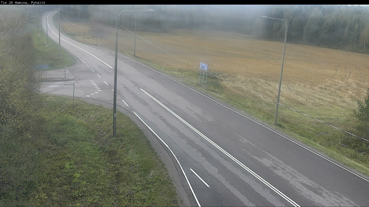 Weather Camera Image Road 26 Hamina, Pyhältö, Hamina, Kymenlaakso