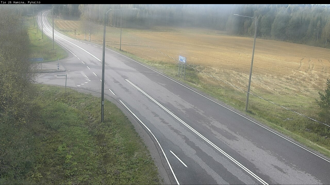 Weather Camera Image Road 26 Hamina, Pyhältö, Hamina, Kymenlaakso