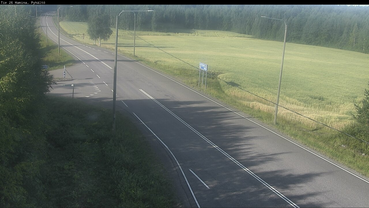Weather Camera Image Väg 26 Pyhältö, Hamina, Kymenlaakso