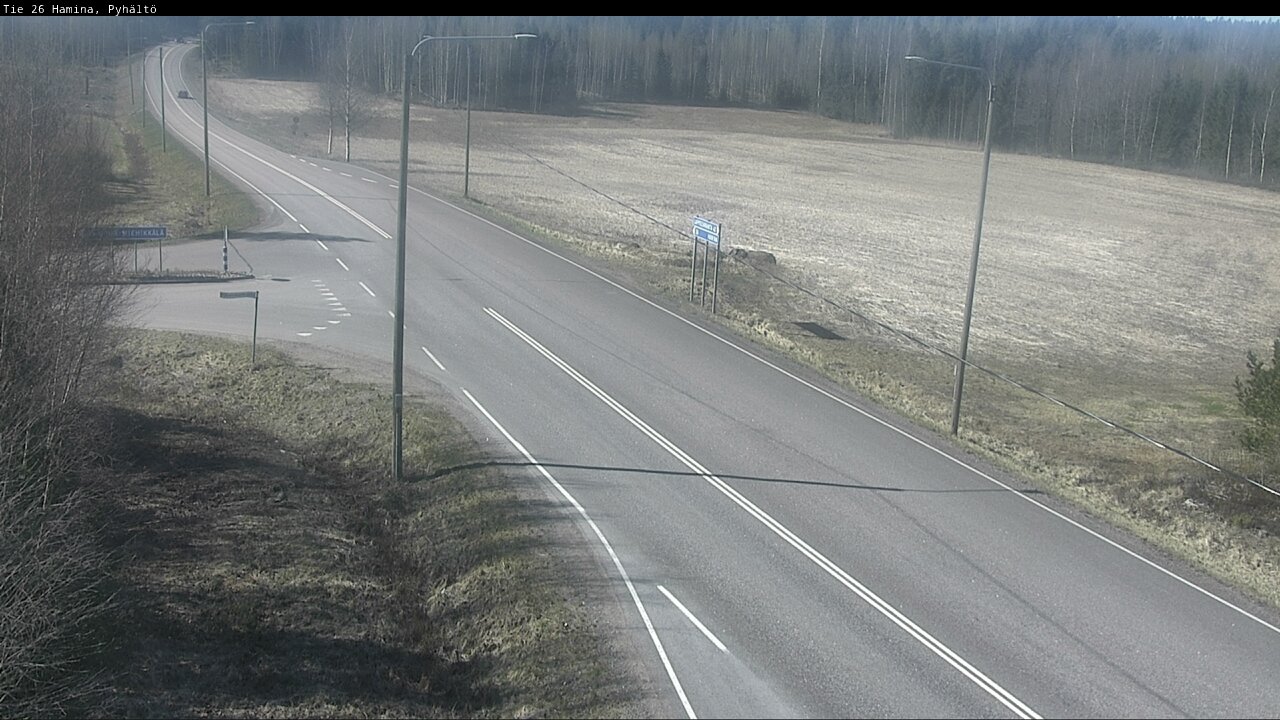 Weather Camera Image Road 26 Hamina, Pyhältö, Hamina, Kymenlaakso