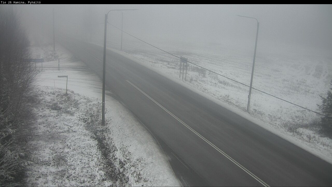 Weather Camera Image Väg 26 Pyhältö, Hamina, Kymenlaakso